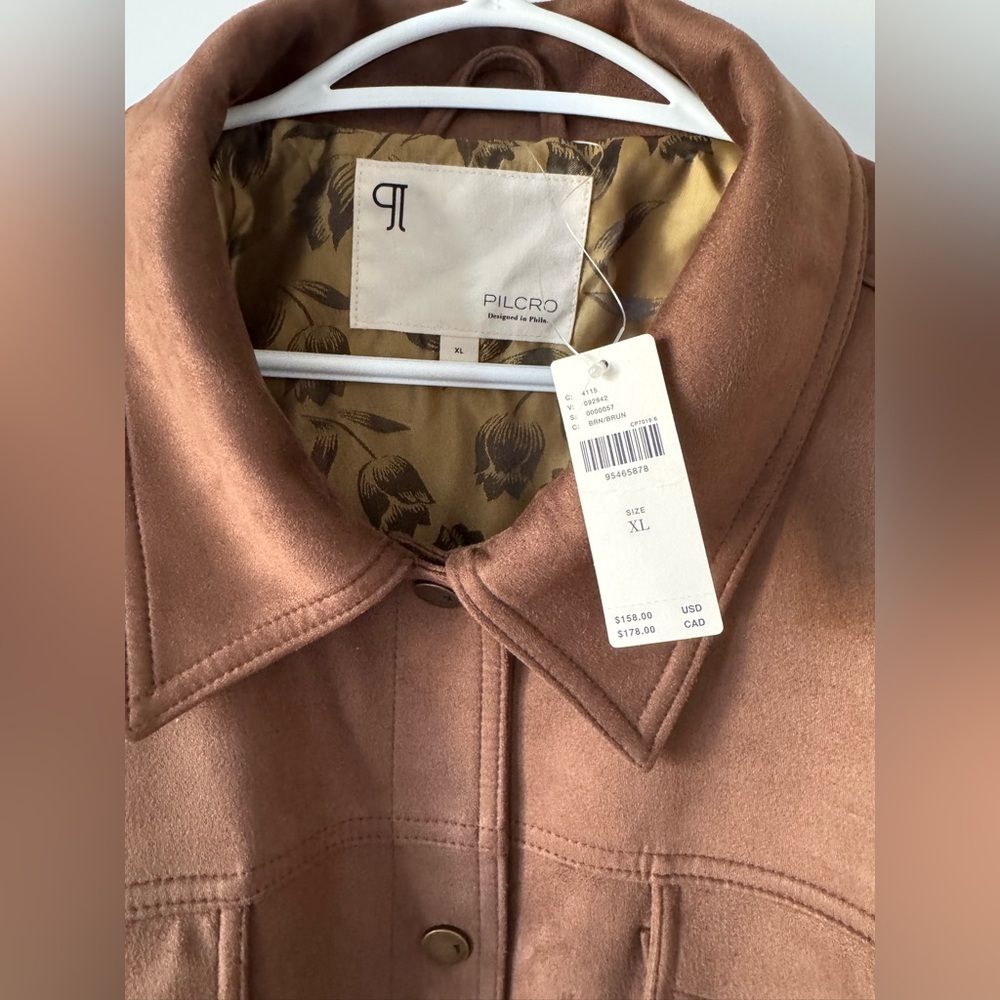 NWT Size XL- Anthropologie Relaxed Faux Suede Shacket (NWT US$158) - Picture 10 of 16